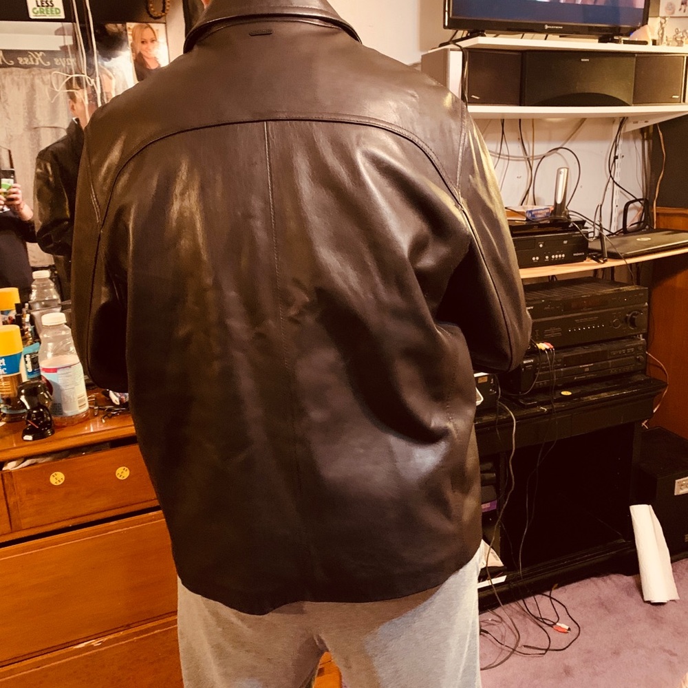 Calvin Kline Leather dress jacket
